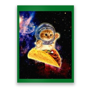 Crazy Space Taco Cat Funny v2 Poster