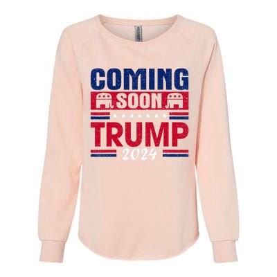 Coming Soon Trump 2024 Womens California Wash Sweatshirt