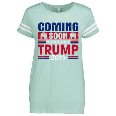 Coming Soon Trump 2024 Enza Ladies Jersey Football T-Shirt