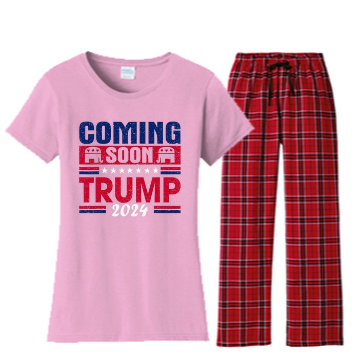 Coming Soon Trump 2024 Women's Flannel Pajama Set