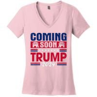 Coming Soon Trump 2024 Women's V-Neck T-Shirt