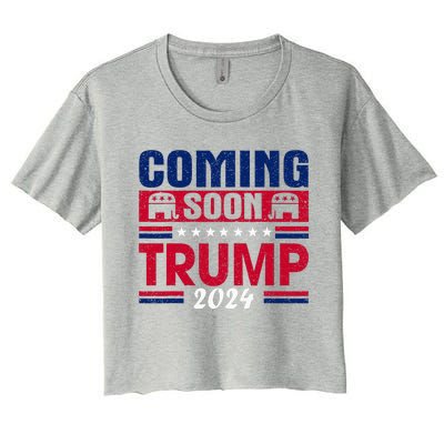 Coming Soon Trump 2024 Women's Crop Top Tee