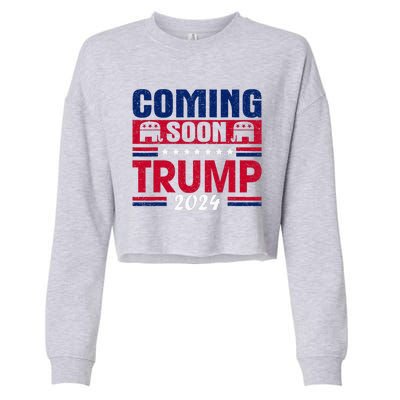 Coming Soon Trump 2024 Cropped Pullover Crew