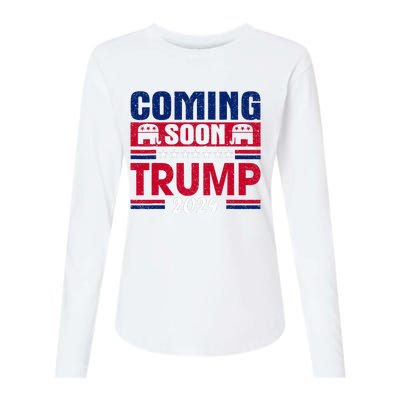 Coming Soon Trump 2024 Womens Cotton Relaxed Long Sleeve T-Shirt