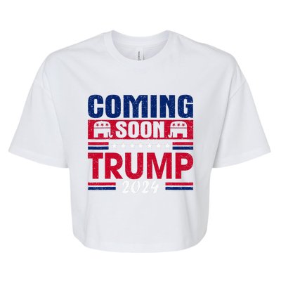 Coming Soon Trump 2024 Bella+Canvas Jersey Crop Tee