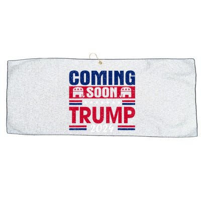 Coming Soon Trump 2024 Large Microfiber Waffle Golf Towel