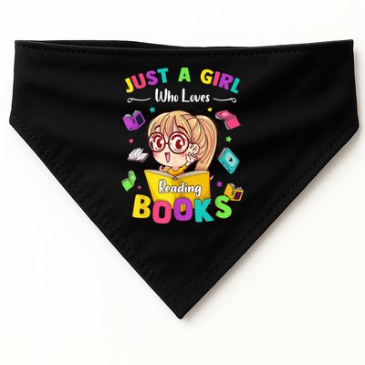 Cute Students Tee Just A  Who Loves Reading Books  USA-Made Doggie Bandana