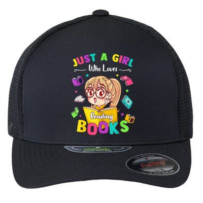 Cute Students Tee Just A  Who Loves Reading Books  Flexfit Unipanel Trucker Cap