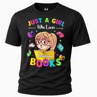 Cute Students Tee Just A  Who Loves Reading Books  Performance Shirt