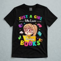 Cute Students Tee Just A  Who Loves Reading Books  T-Shirt