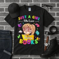 Cute Students Tee Just A  Who Loves Reading Books  Tall T-Shirt