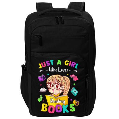 Cute Students Tee Just A  Who Loves Reading Books  Impact Tech Backpack