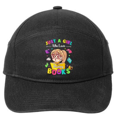 Cute Students Tee Just A  Who Loves Reading Books  7-Panel Snapback Hat
