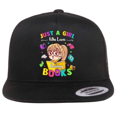 Cute Students Tee Just A  Who Loves Reading Books  Flatbill Hat