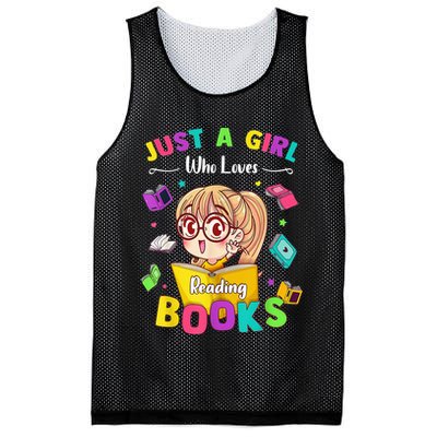 Cute Students Tee Just A  Who Loves Reading Books  Mesh Reversible Basketball Jersey Tank