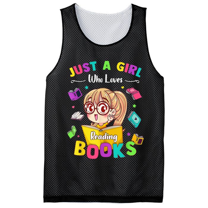 Cute Students Tee Just A  Who Loves Reading Books  Mesh Reversible Basketball Jersey Tank