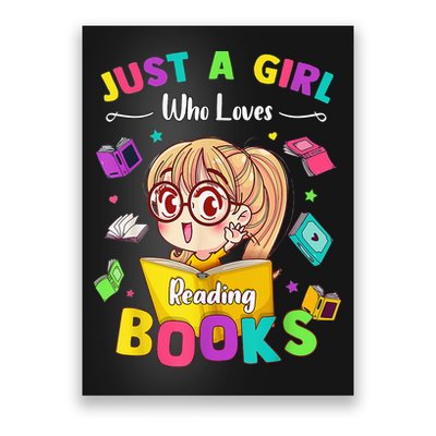 Cute Students Tee Just A  Who Loves Reading Books  Poster