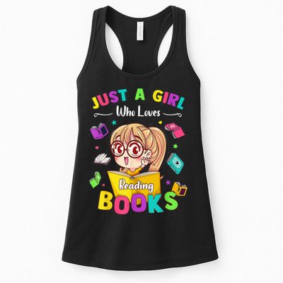 Cute Students Tee Just A  Who Loves Reading Books  Womens Tank Top