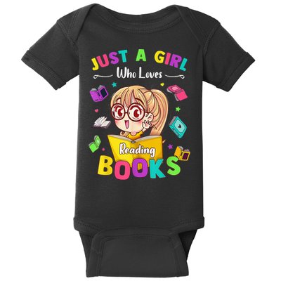 Cute Students Tee Just A  Who Loves Reading Books  Baby Bodysuit