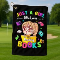 Cute Students Tee Just A  Who Loves Reading Books  Golf Towel