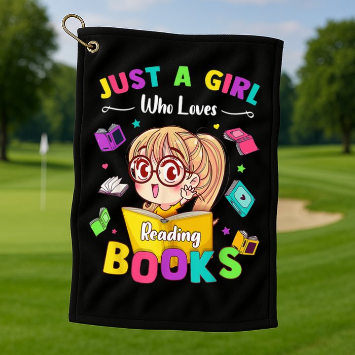 Cute Students Tee Just A  Who Loves Reading Books  Golf Towel