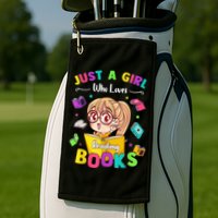 Cute Students Tee Just A  Who Loves Reading Books  Golf Towel