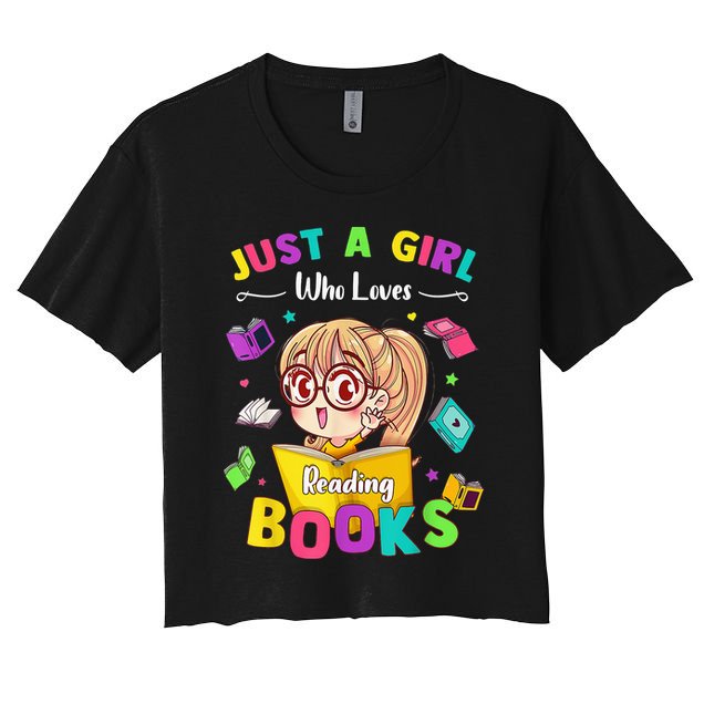 Cute Students Tee Just A  Who Loves Reading Books  Crop Top