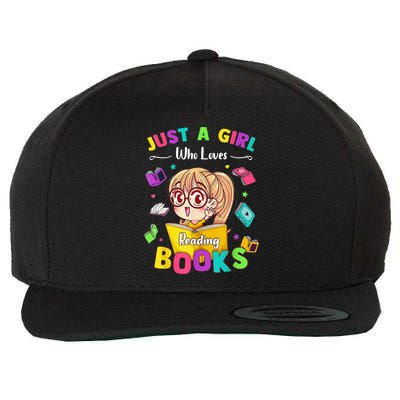 Cute Students Tee Just A  Who Loves Reading Books  Wool Snapback Cap