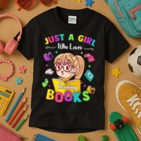 Cute Students Tee Just A  Who Loves Reading Books  Kids T-Shirt
