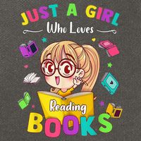 Cute Students Tee Just A  Who Loves Reading Books  Cotton Canvas Backpack