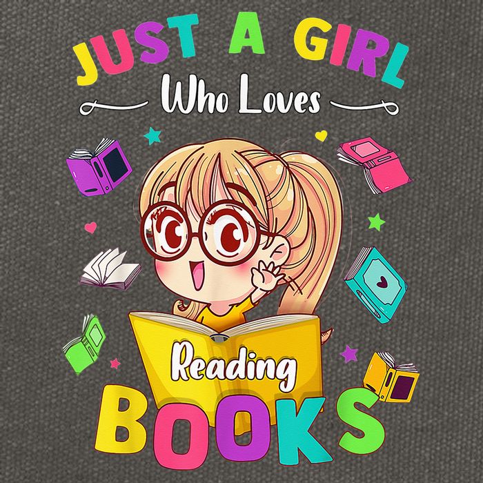 Cute Students Tee Just A  Who Loves Reading Books  Cotton Canvas Backpack