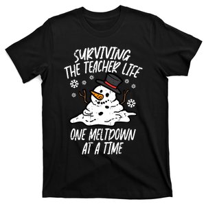 Christmas Surviving Teacher Life Meltdown Xmas T-Shirt