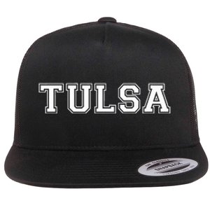 College Style Tulsa Oklahoma Sports Fan Flat Bill Trucker Hat