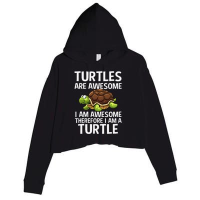 Cool Sea Turtle For Men Women Tortoise Lover Turtle Animal Crop Fleece Hoodie