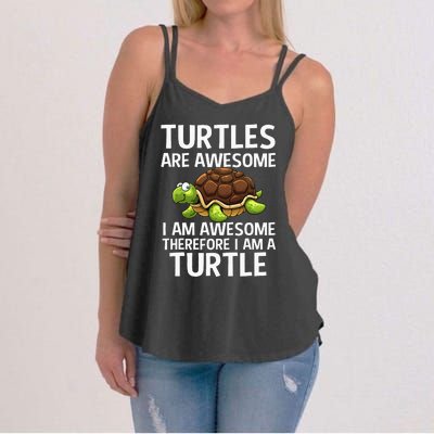 Cool Sea Turtle For Men Women Tortoise Lover Turtle Animal Women's Strappy Tank