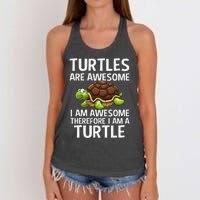 Cool Sea Turtle For Men Women Tortoise Lover Turtle Animal Women's Knotted Racerback Tank