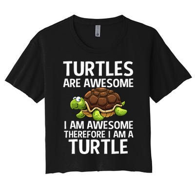 Cool Sea Turtle For Men Women Tortoise Lover Turtle Animal Women's Crop Top Tee