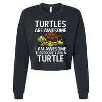 Cool Sea Turtle For Men Women Tortoise Lover Turtle Animal Cropped Pullover Crew