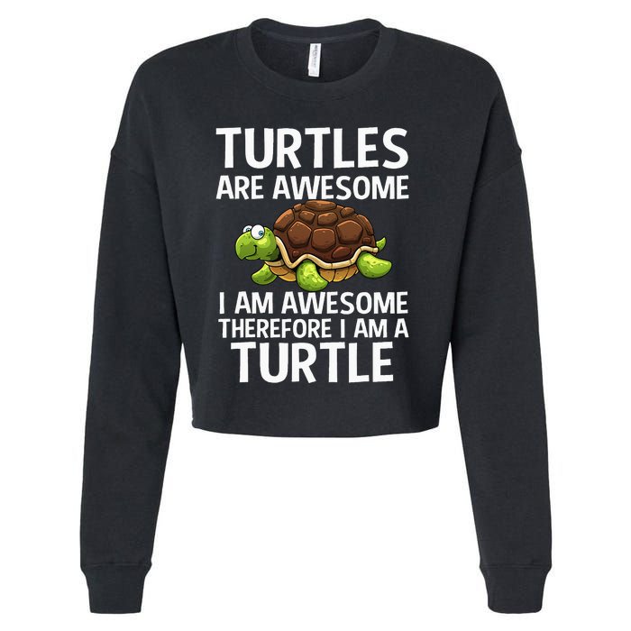 Cool Sea Turtle For Men Women Tortoise Lover Turtle Animal Cropped Pullover Crew