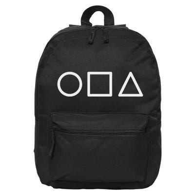 Circle Square Triangle Minimalist Symbol Design 16 in Basic Backpack