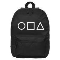 Circle Square Triangle Minimalist Symbol Design 16 in Basic Backpack
