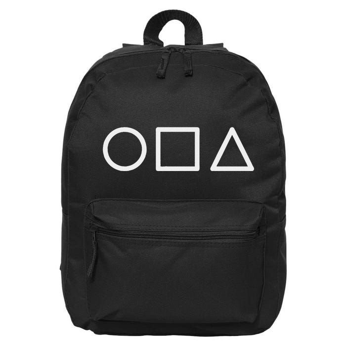 Circle Square Triangle Minimalist Symbol Design 16 in Basic Backpack