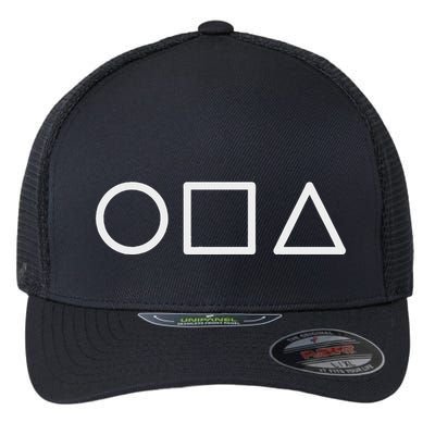 Circle Square Triangle Minimalist Symbol Flexfit Unipanel Trucker Cap