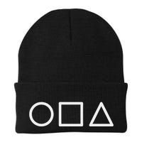 Circle Square Triangle Minimalist Symbol Knit Cap Winter Beanie