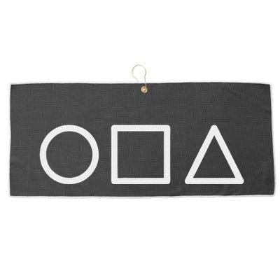 Circle Square Triangle Minimalist Symbol Large Microfiber Waffle Golf Towel