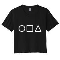 Circle Square Triangle Minimalist Symbol Crop Top