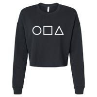 Circle Square Triangle Minimalist Symbol Cropped Pullover Crew