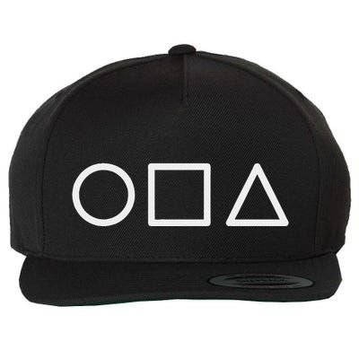 Circle Square Triangle Minimalist Symbol Wool Snapback Cap