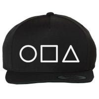 Circle Square Triangle Minimalist Symbol Wool Snapback Cap