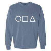 Circle Square Triangle Minimalist Symbol Garment-Dyed Sweatshirt